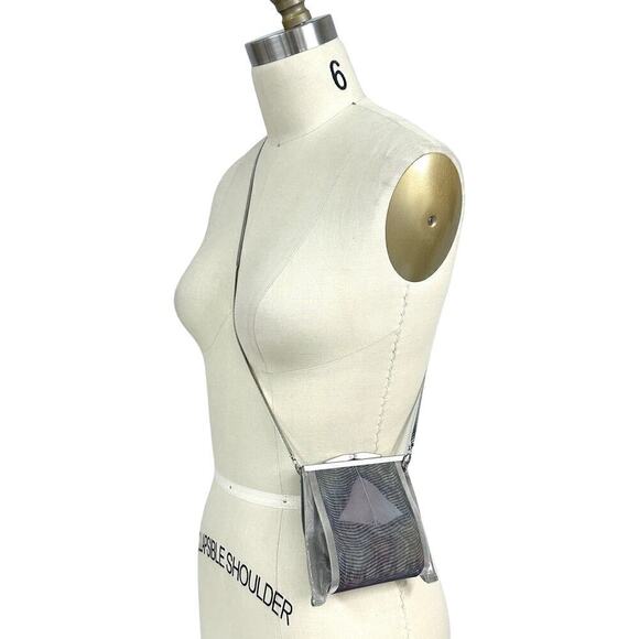 Bo's Art Los Angeles Small Metal Mesh Purse Pink Feathers Handmade OOAK - Picture 3 of 8